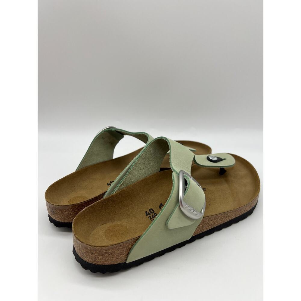 Birkenstock Gizeh Big Buckle Nubuck Leather Matcha Women's Size 9 New - Picture 15 of 16